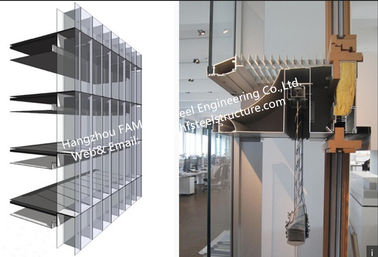 Chine Système en verre de mur rideau de Double-Peau-façade avec le verre isolé et feuilleté de courant ascendant fournisseur
