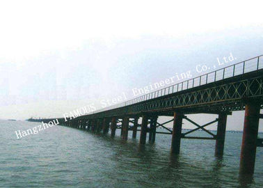 Chine Assemblée en acier préfabriquée à voie unique de construction de pont de Multispan Bailey fournisseur