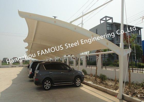 Chine Hangar de tension en acier imperméable de stationnement de voiture de structure de membrane de PVDF PTFE fournisseur