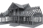 Maison en acier peinte de construction de logements de   léger modulaire préfabriqué de   avec la cuisine fournisseur