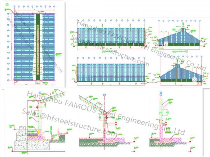 Conceptions structurelles en acier de génie civil d'atelier pour des fabrications 3
