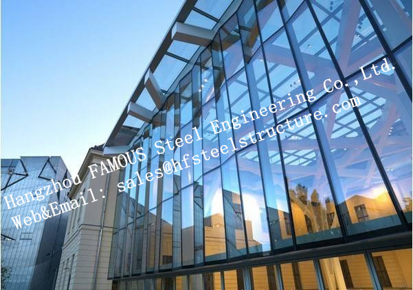 Système en verre extérieur de bâtiment d'isolation de mur rideau de façade d'aluminium double 0