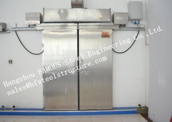 Porte coulissante de métaux lourds industrielle isolée automatique pour le stockage de chambre froide 0