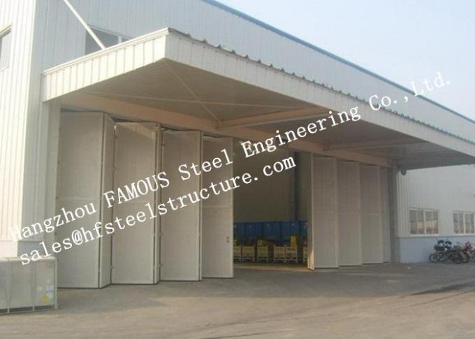 Portes industrielles esthétiques de garage d'alliage d'aluminium se pliant pour l'entrepôt, installation simple 0