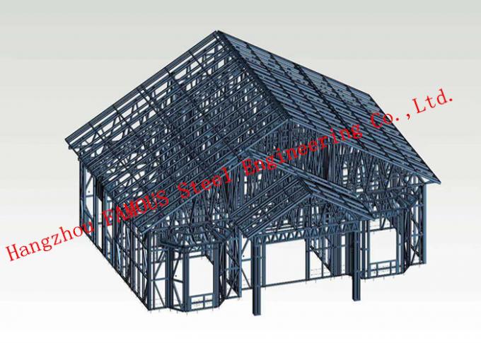 Installation rapide de structure métallique de lumière de villa de Chambre en acier moderne d'isolation thermique 0