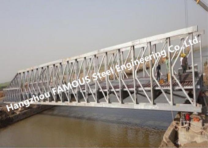 Construction structurelle en acier à voie unique de botte de coffrage de ponts de Bailey de poutre en tôle d'envergure multi 0