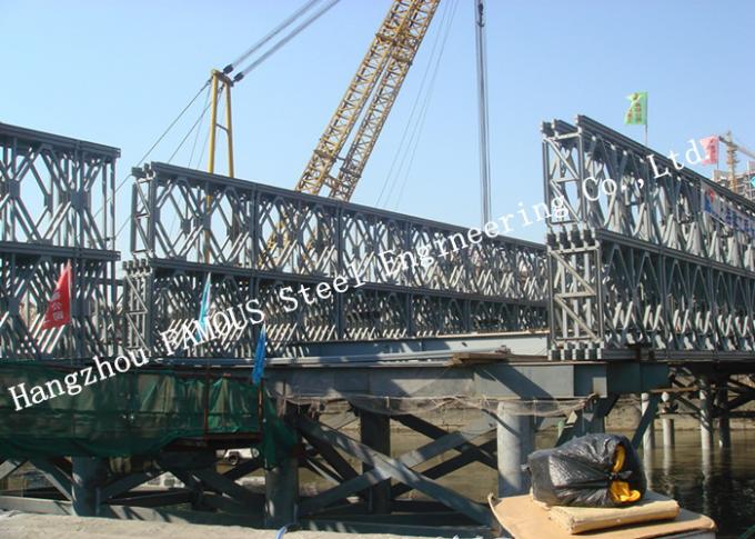 Type pont de plate-forme de rangée du double HD200 de Bailey en acier modulaire levant l'installation dans le site 0