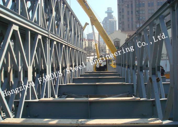 Le style moderne a préfabriqué la préparation de surface galvanisée en acier modulaire de pont de Bailey 0