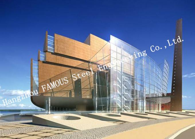 Mur rideau en verre de cadre de double en aluminium d'isolation pour l'immeuble de bureaux commercial 0