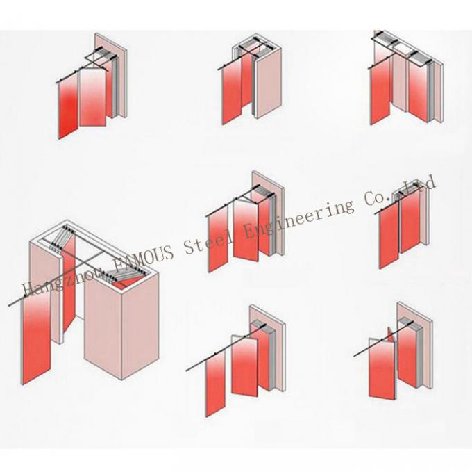 Cloison de séparation en verre mobile de glissement de manuel de diviseurs de pièce de bureau 1