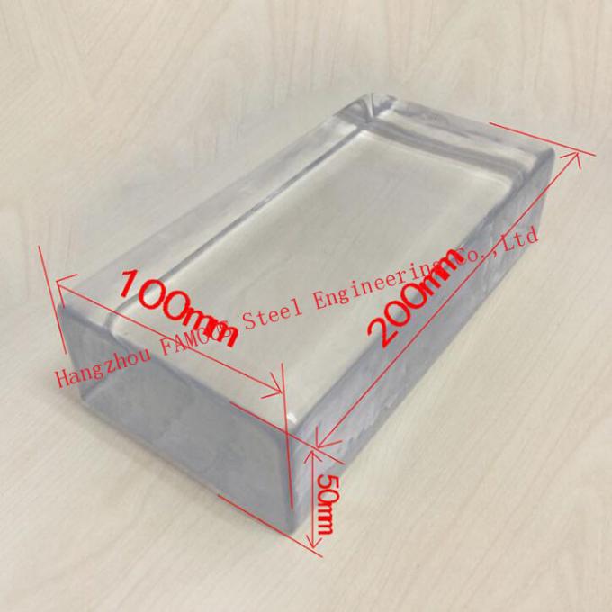 brique en cristal décorative de bâtiment clair solide de bloc en verre de 200x100x50mm 1