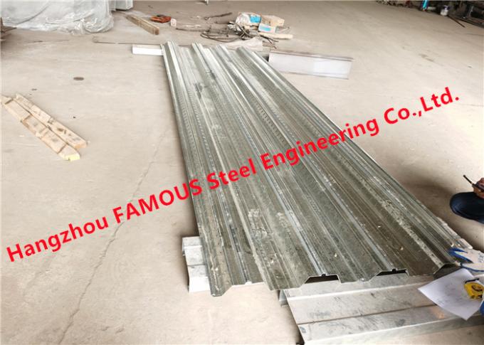 Feuille composée en acier ondulée galvanisée de Decking de plancher pour la construction 0