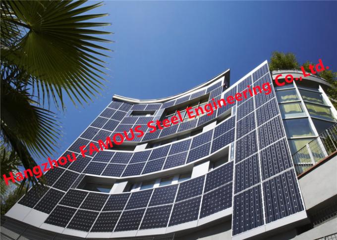 Le bâtiment en verre actionné solaire de mur rideau de BIPV a intégré le système de modules de Photovoltaics 0