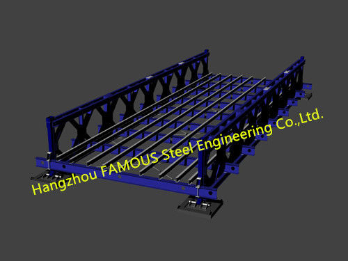 Pont modulaire portatif en acier adapté aux besoins du client en acier de construction de pont de Bailey 1