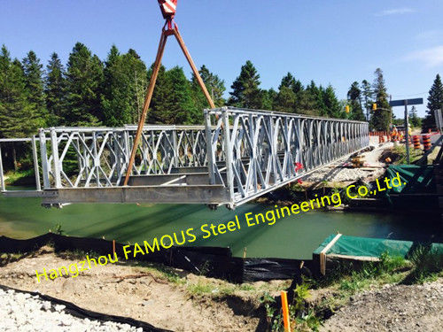 Pont modulaire portatif en acier adapté aux besoins du client en acier de construction de pont de Bailey 0