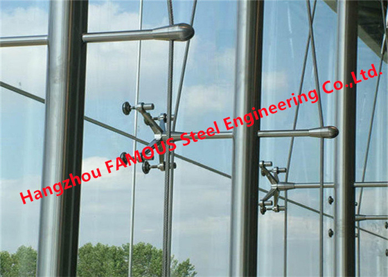 Chine Le point en verre en aluminium de mur rideau de structure métallique a fixé les bâtiments vitrés d'araignée fournisseur
