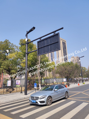 Chine Réverbère en acier galvanisé intégré Polonais avec le panneau routier d'écran de lumière de LED fournisseur