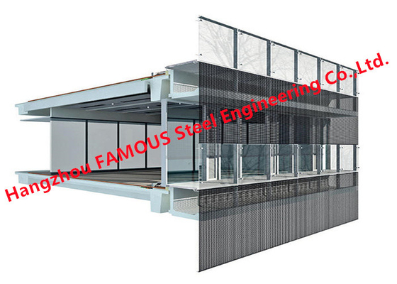 Chine Double peau aérée de façade en verre en acier de mur rideau pour l'immeuble de bureaux commercial fournisseur