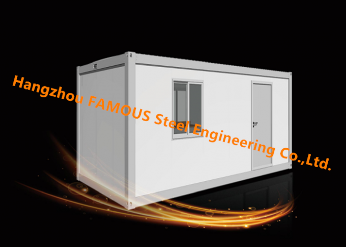 Chambre préfabriquée modulaire moderne de conteneur de cadre en acier pour le bureau de site et le logement provisoire 0