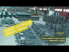 Plaques et pièces intégrées en acier