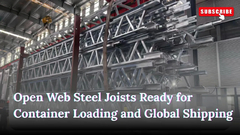 Des poutres en acier à tige ouverte prêtes à être chargées dans des conteneurs et expédiées dans le monde entier